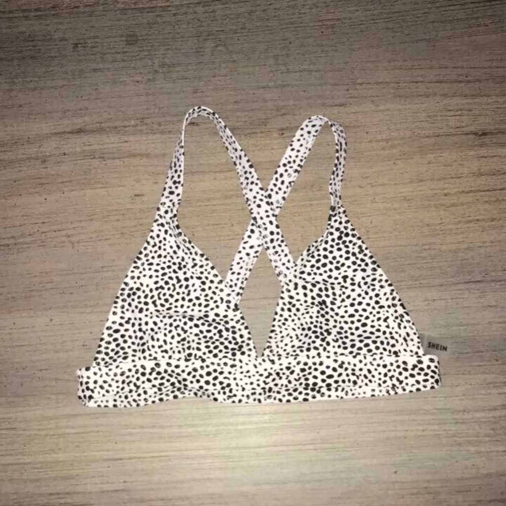 Black and White Bikini Top $6